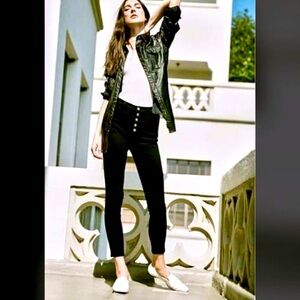 New J BRAND Lillie High Rise Skinny Ankle Jeans Black 26 MSRP $228